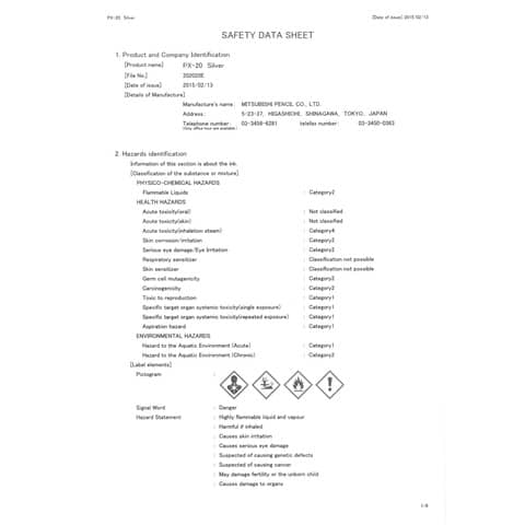 Marcatore permanente PAINT punta tonda 2,8 mm ARGENTO M PX20 ARG